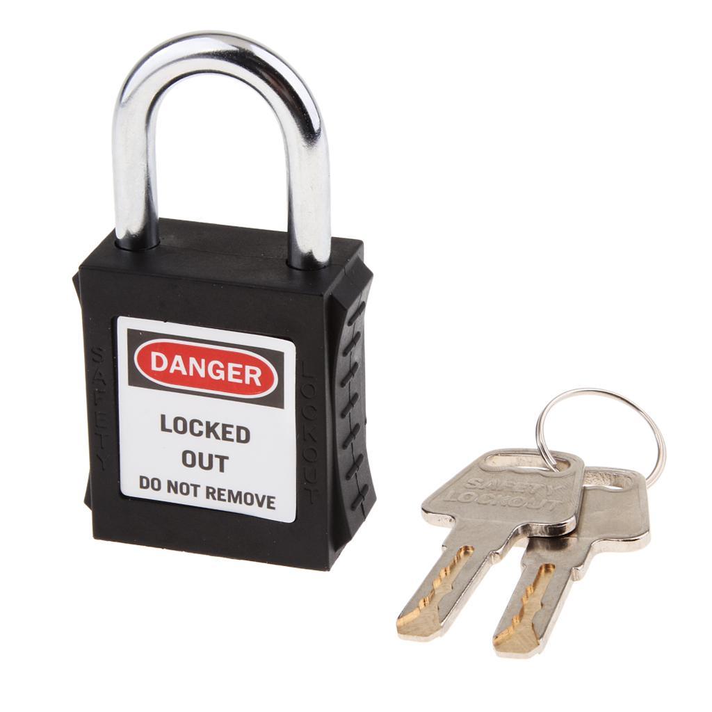 2 Pcs Premium Safety Lockout Padlocks - Black Padlock