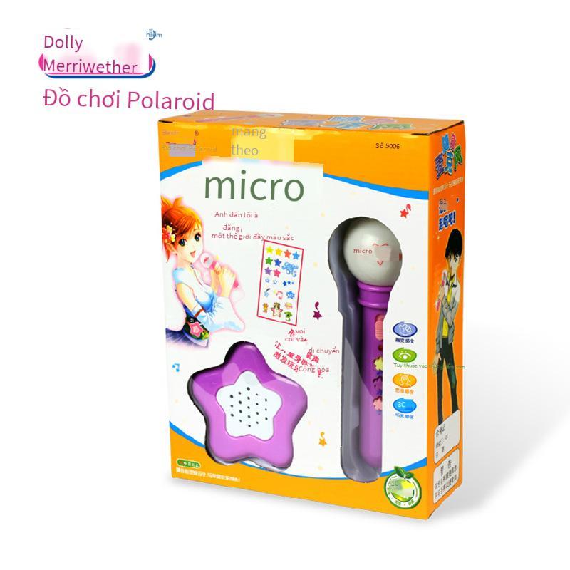Phong cách mới nhất Polaroid 5006 kẹp thắt lưng âm nhạc micro di động có đèn micro dành cho trẻ em giáo dục sớm xếp hình nhà chơi đồ chơi