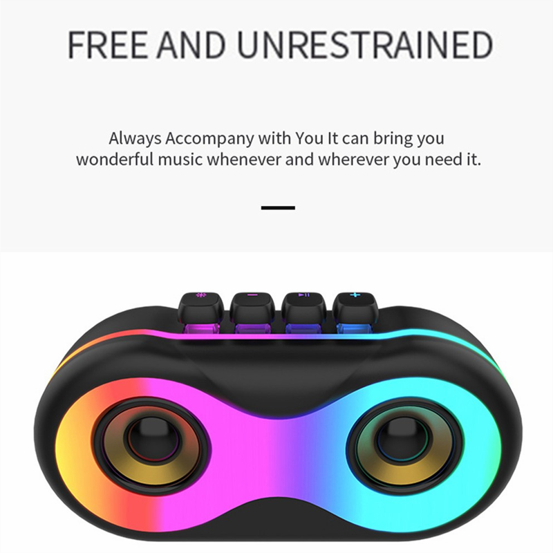 Loa Bluetooth 5.3 Đèn màu RGB Loa bao quanh Loa gia đình Loa siêu trầm đôi còi 14W di động với Loa siêu trầm TF AUX USB Màu sắc: Bạc