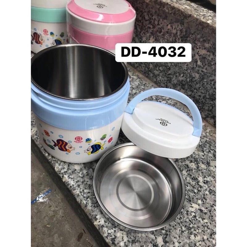 Hộp cơm giữ nhiệt 2 ngăn ruột Inox hãng Việt Nhật