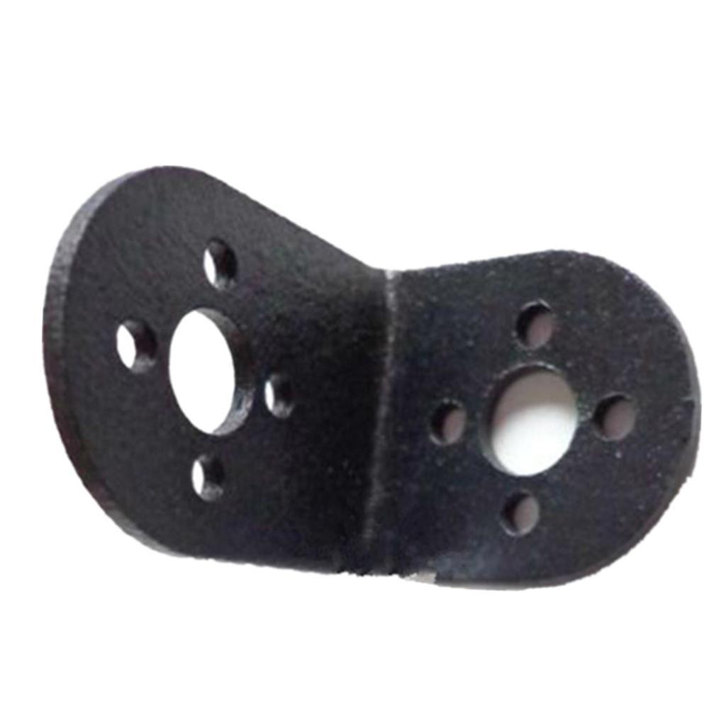 2Pcs Black Metal U-Shaped and L-Shaped Beam Bracket for Robot Arm / Humanoid Robot / Servo