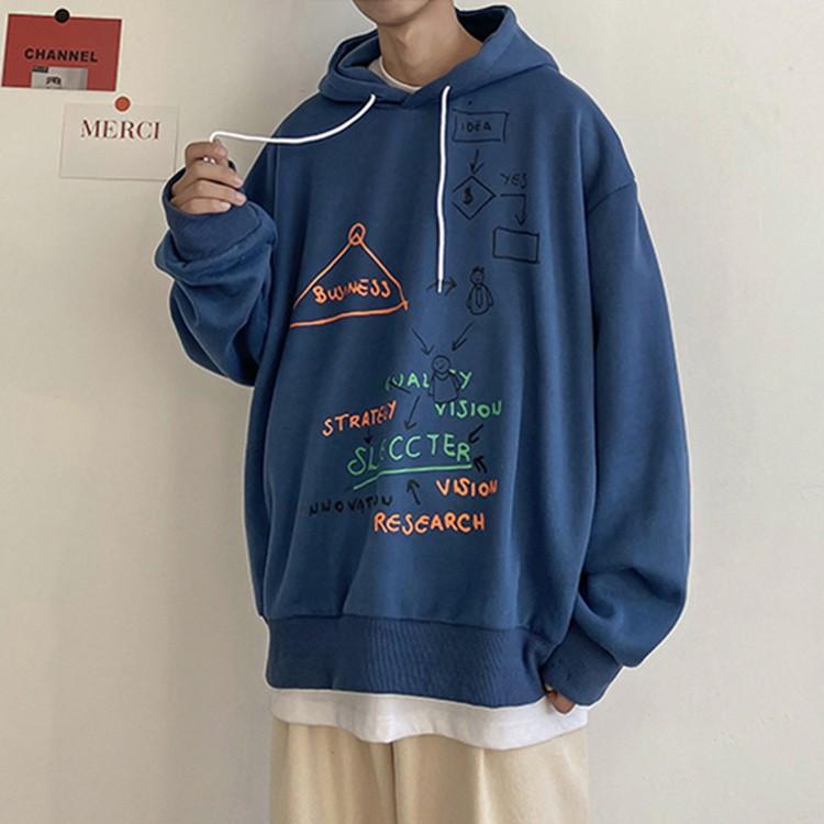 Áo nỉ MonsterX Hoodie nhiều chữ Bussiness form rộng