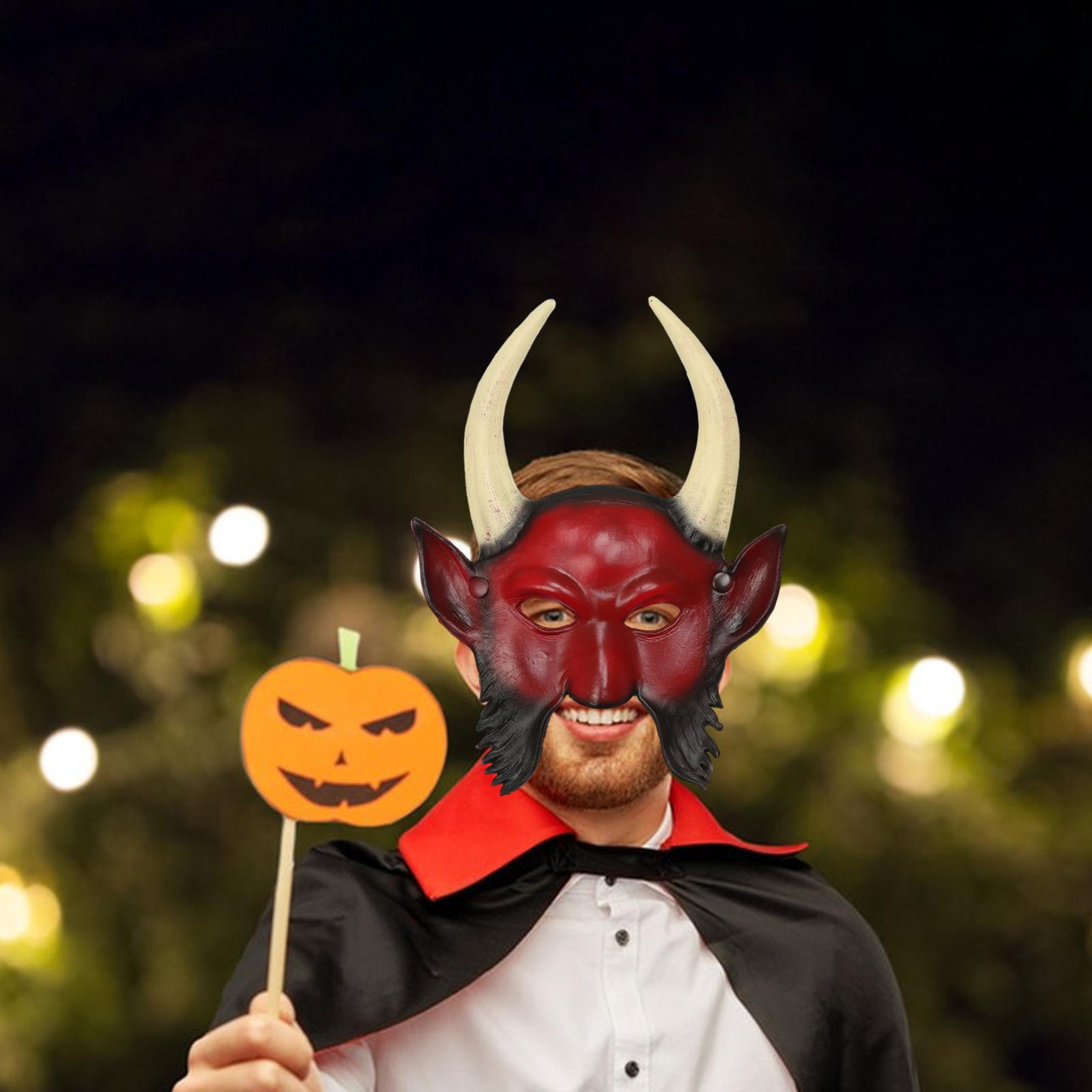 Devil Face Cover, Cosplay Fancy Dress Masquerade , Halloween for Prom Stage Performance Party Night Club