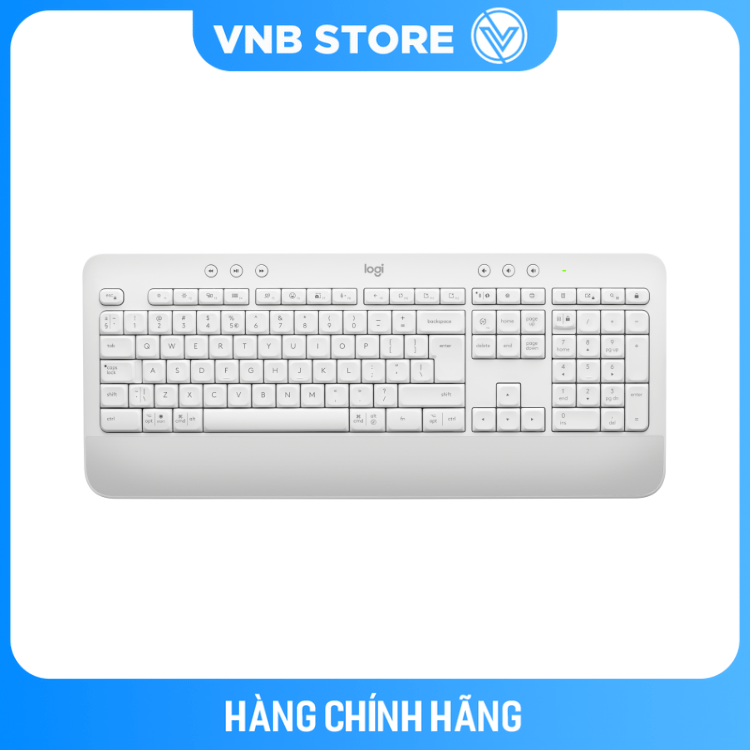 Bàn Phím Không Dây Logitech Signature K650 - Nhỏ gọn, gác tay tích hợp, tương thích Mac , Bluetooth &amp; USB Bolt - Hàng chính hãng