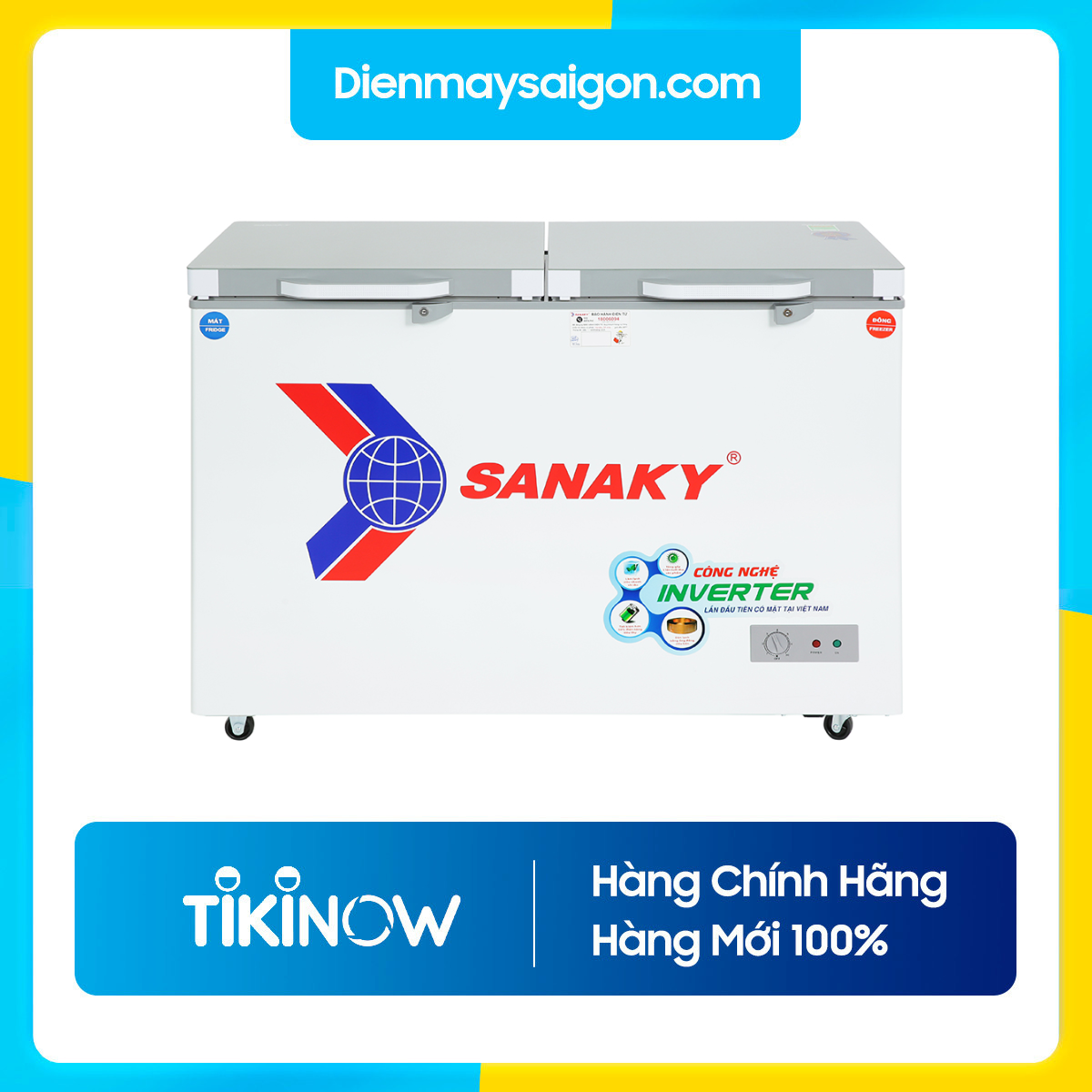 TỦ ĐÔNG MÁT INVERTER SANAKY 260 LÍT VH-3699W4K ĐỒNG