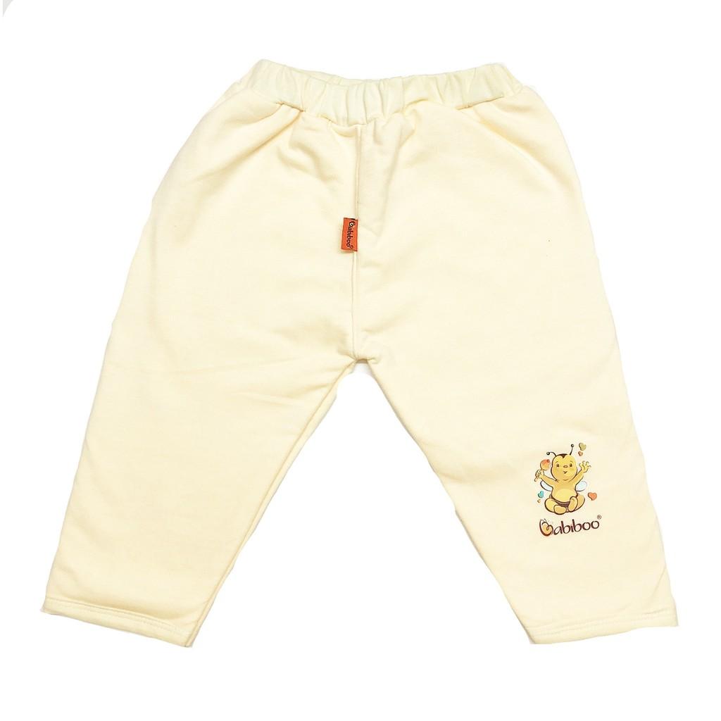 Sơ sinh-Quần màu nỉ dài Cotton 2 lớp BABIBOO - BB67