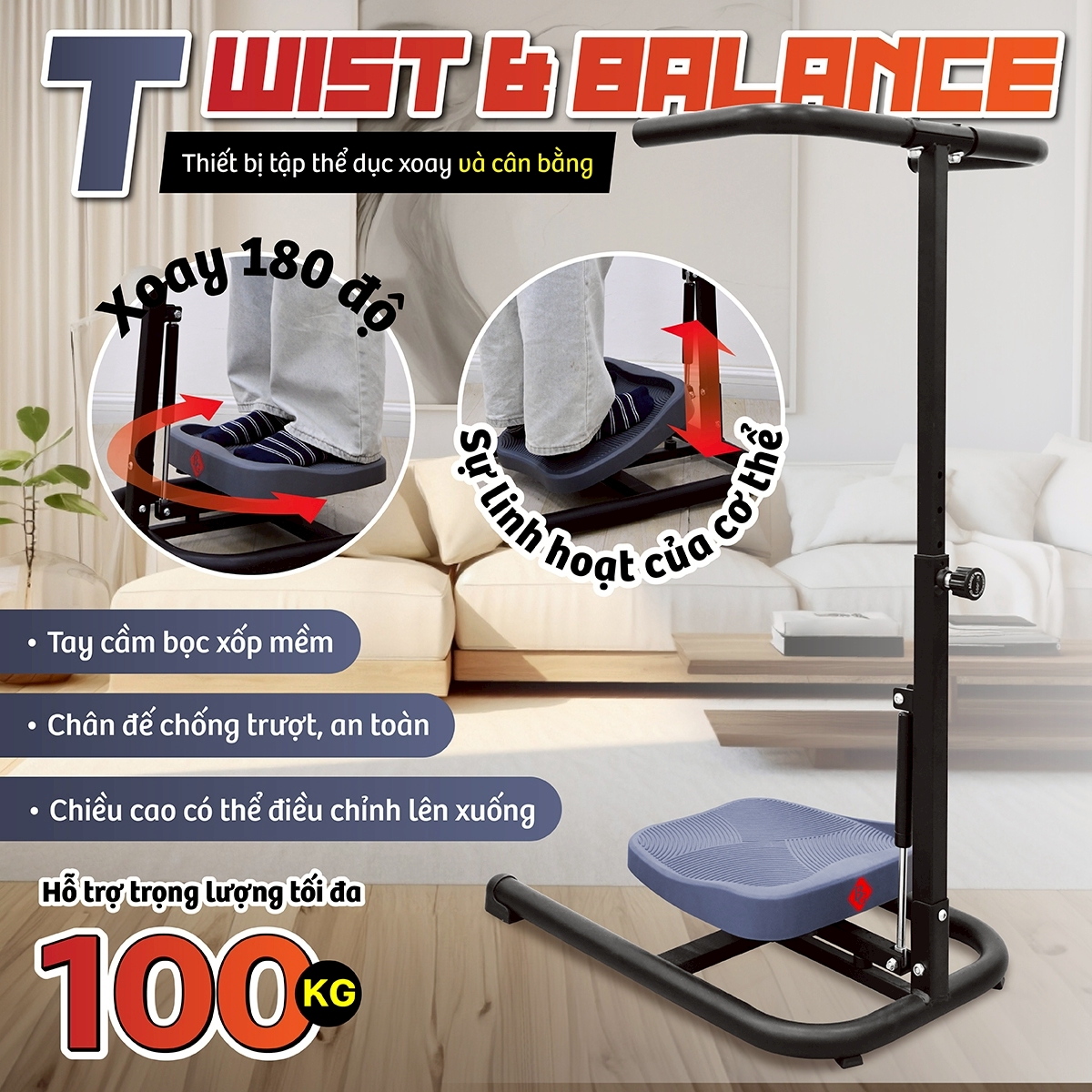 Máy tập thể dục toàn thân BG Twister &amp; Shape SP718 Balance SP722 (hàng nhập khẩu)