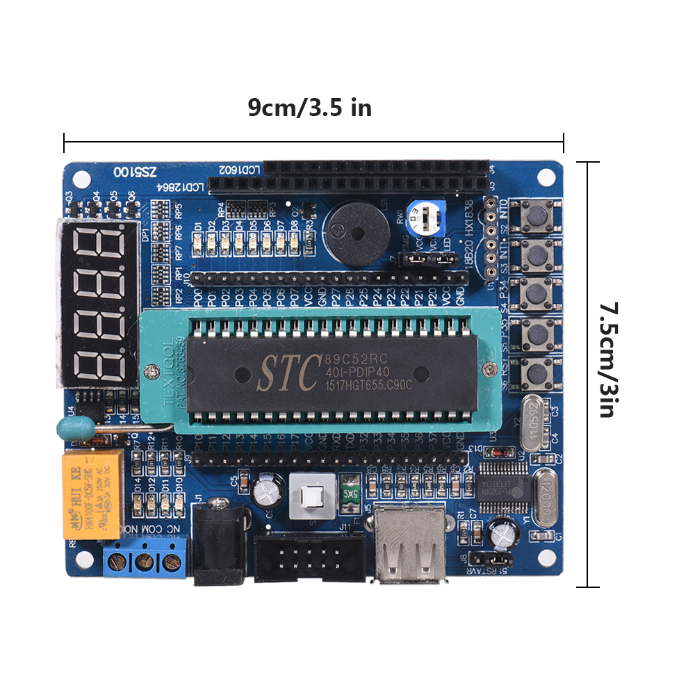 Bảng Chip Điều Khiển Zs5100 Stc89c52 Đầu Ra 5v Với Cáp USB