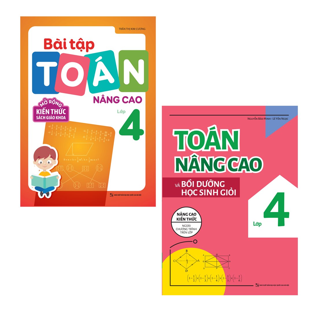 Sách: Combo 2 Cuốn Toán Nâng Cao Lớp 4