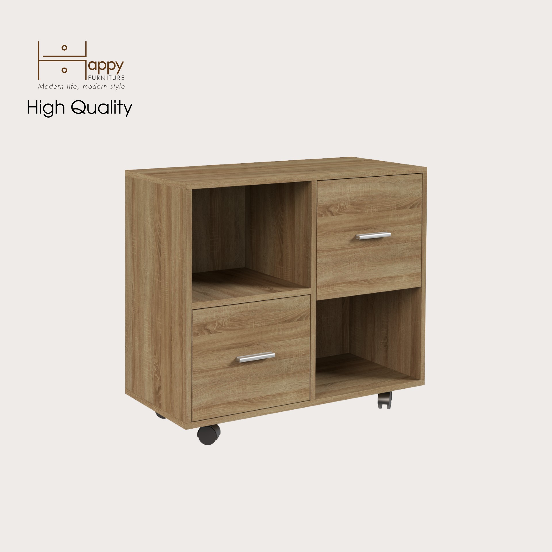 [Happy Home Furniture] COMFEE, Tủ đựng hồ sơ 2 tầng ,  80cm x 40cm x 66cm ( DxRxC), THK_014