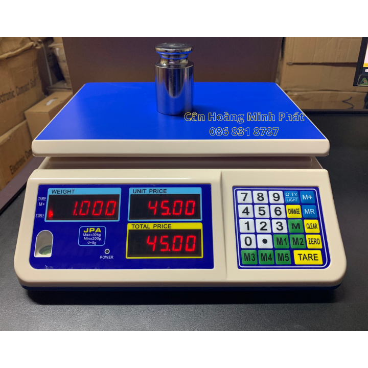 Cân tính giá JADEVER 30kg JPA_Cân tính tiền JPA Nhật Bản
