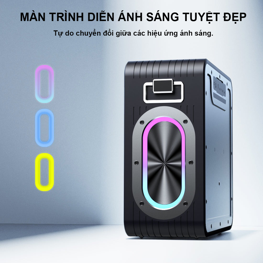 Loa Karaoke Bluetooth 5.0 SOUNARC A3 PRO Kèm 2 Micro Không Dây Và Điều Khiển Từ Xa, Công suất 160W, Pin Tích Hợp 24000mAh, Chống Nước IPX6 - Hàng chính hãng