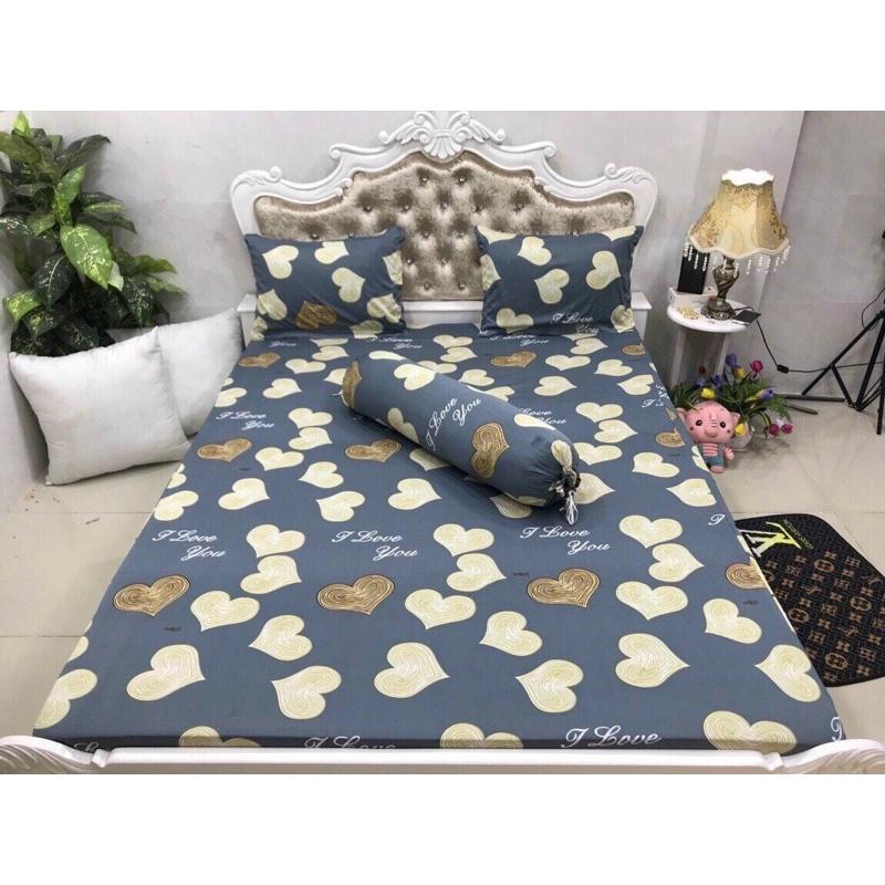 SALE TỐT mẫu DRAP THUN LẠNH HÀN QUỐC 4 món đủ size 1m-1m8x2m nệm 3-17cm