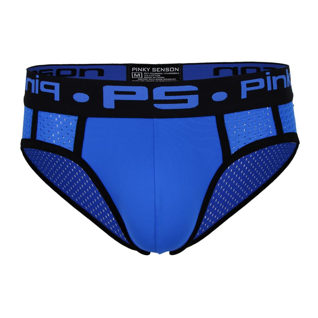 Men's Breathable Mesh Panties Low Rise Briefs Underwear