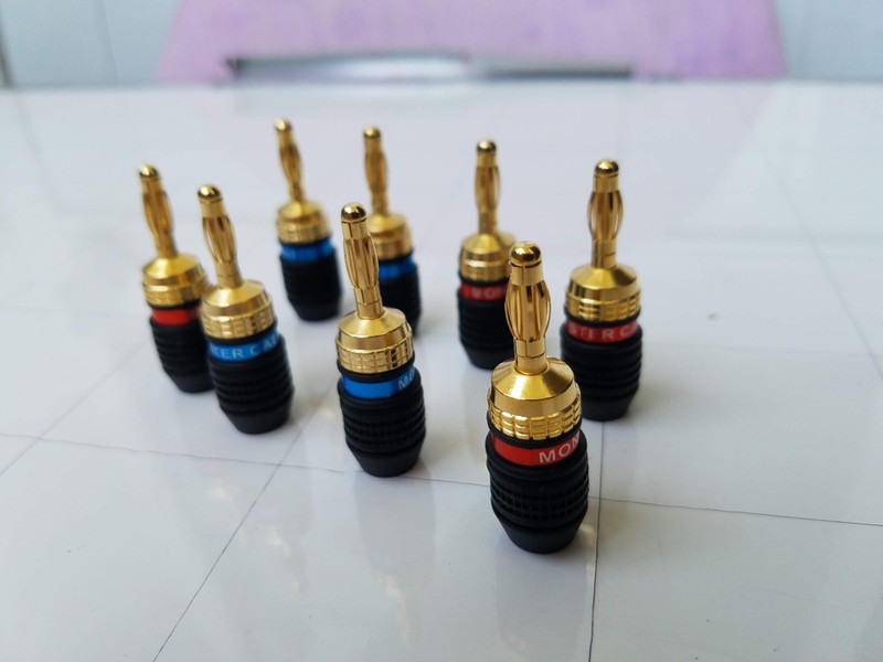 combo 4 rắc bắp chuối Monster Cable chất lượng dành cho dân đam mê âm thanh, jack loa cao cấp, hàng chính hãng