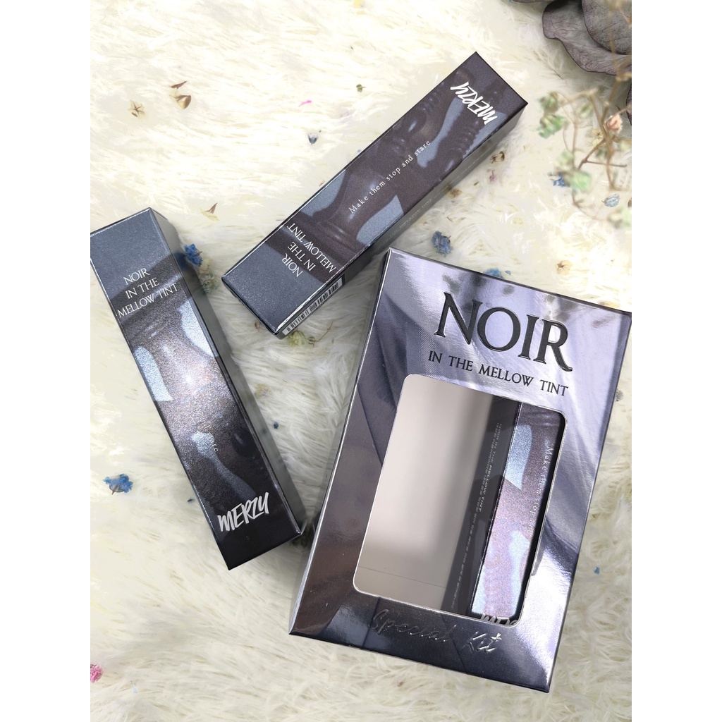 Set 3 Màu Son Kem Lì Mịn Môi Hàn Quốc Merzy Noir In The Mellow Tint Special Kit