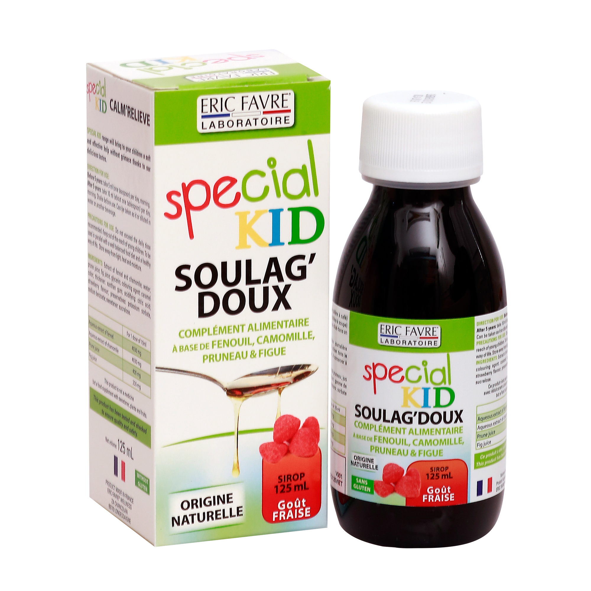 TPBVSK Special Kid Soulag'doux - Hỗ trợ nhuận tràng, hỗ trợ giảm táo bón (125ml) [Siro – Nhập khẩu Pháp]