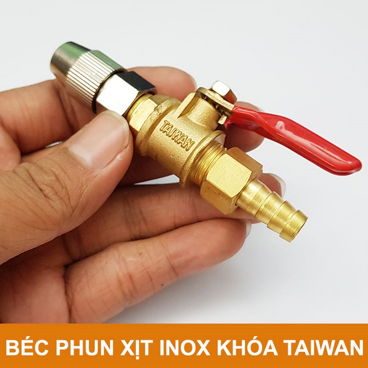 Béc phun xịt inox khoá nước Taiwan chỉnh tia