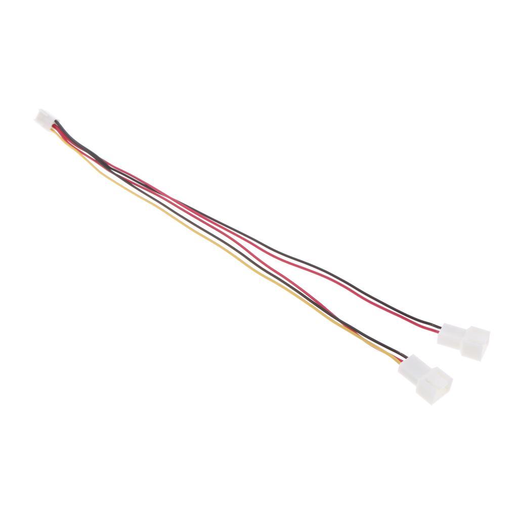 5x 3pin Female to 2x 3pin Male Fan Y Splitter Power Cable Connector