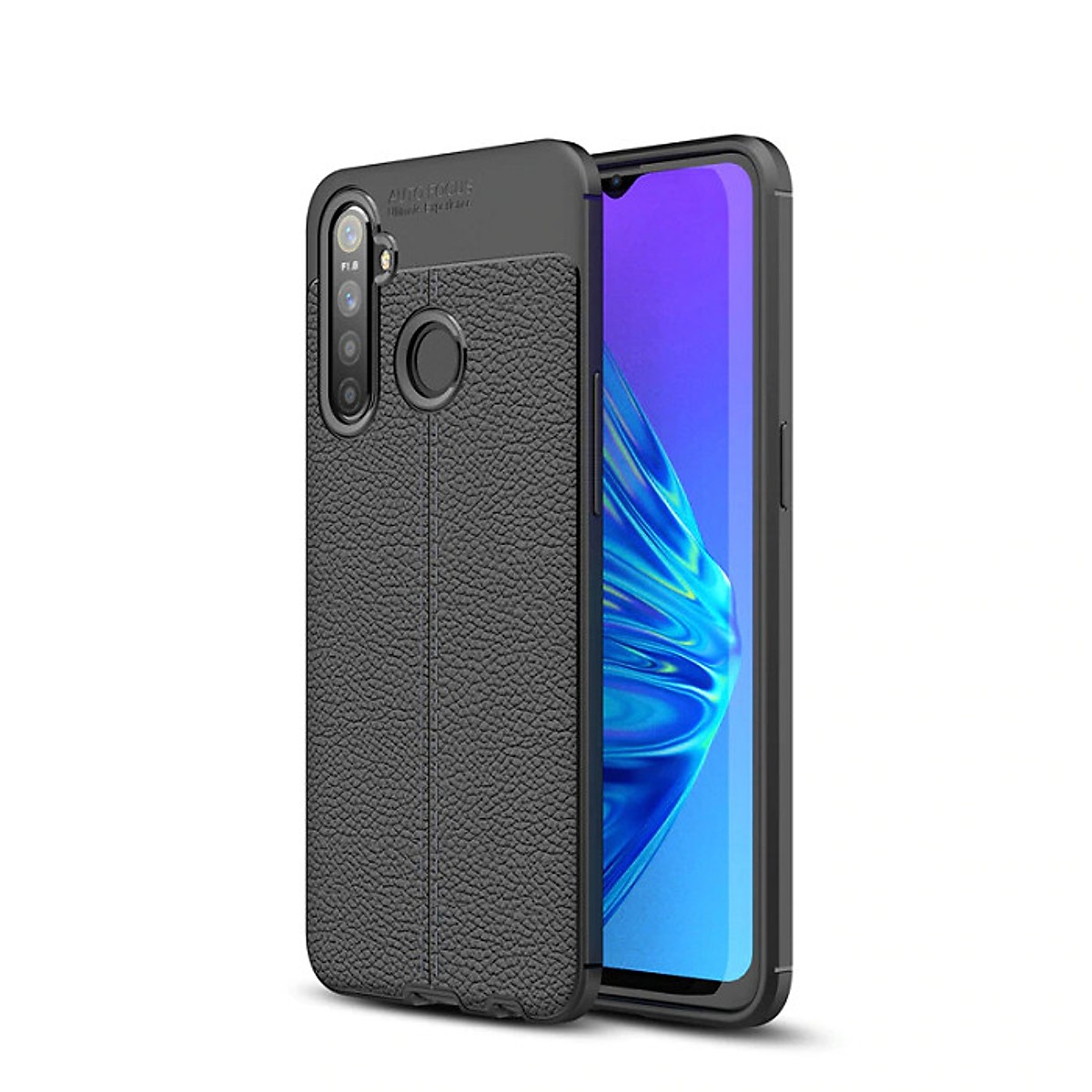 Ốp lưng silicon dẻo giả da Auto Focus cao cấp dành cho OPPO Realme 5s - Hàng chính hãng