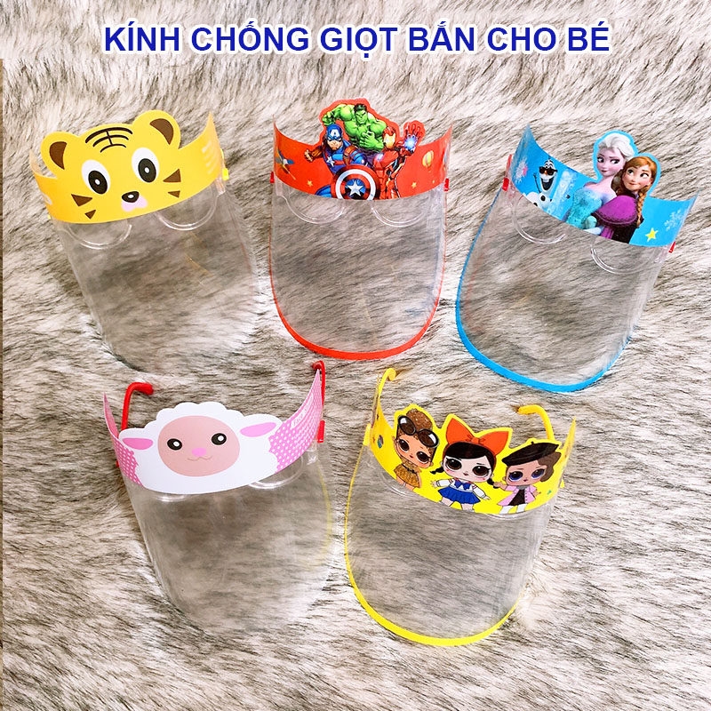 Kính chống giọt bắn trẻ em, Kính chống giọt bắn cho bé 3-10 tuổi chống hầm hơi an toàn tiện lợi cho bé yêu mang khi ra đường – K022