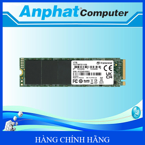 Ổ cứng SSD Transcend 1TB SSD115S M.2 NVMe (PCIe) - Hàng chính hãng