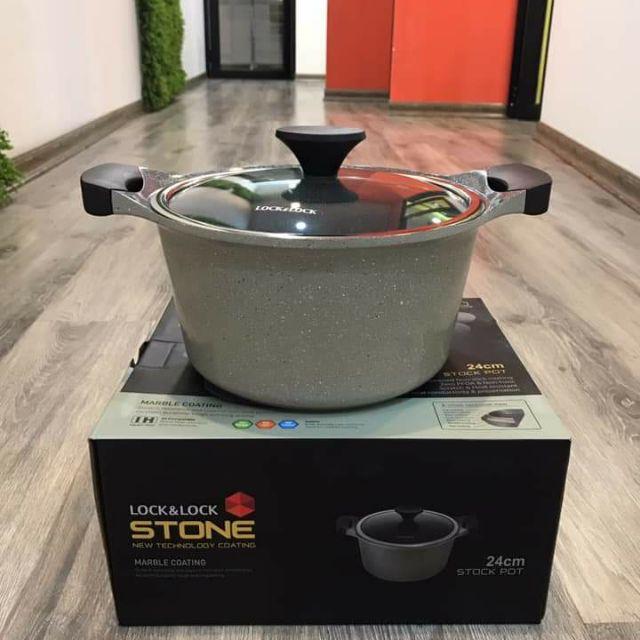 Nồi Đá Stone 7 Lớp Cao Cấp 24cm Thành Cao LCA6244D