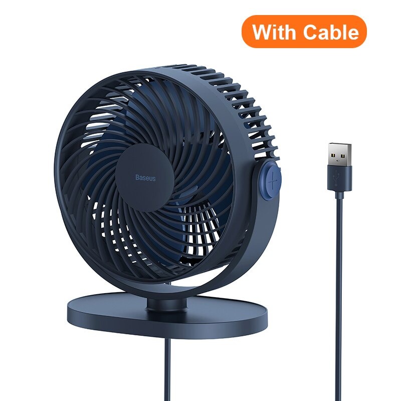 Quạt Mini Để Bàn Baseus Serenity Desktop Fan Mô Phỏng Gió Tự Nhiên 3 Mức Gió Nhỏ Gọn Nguồn Usb - Hàng Chính Hãng