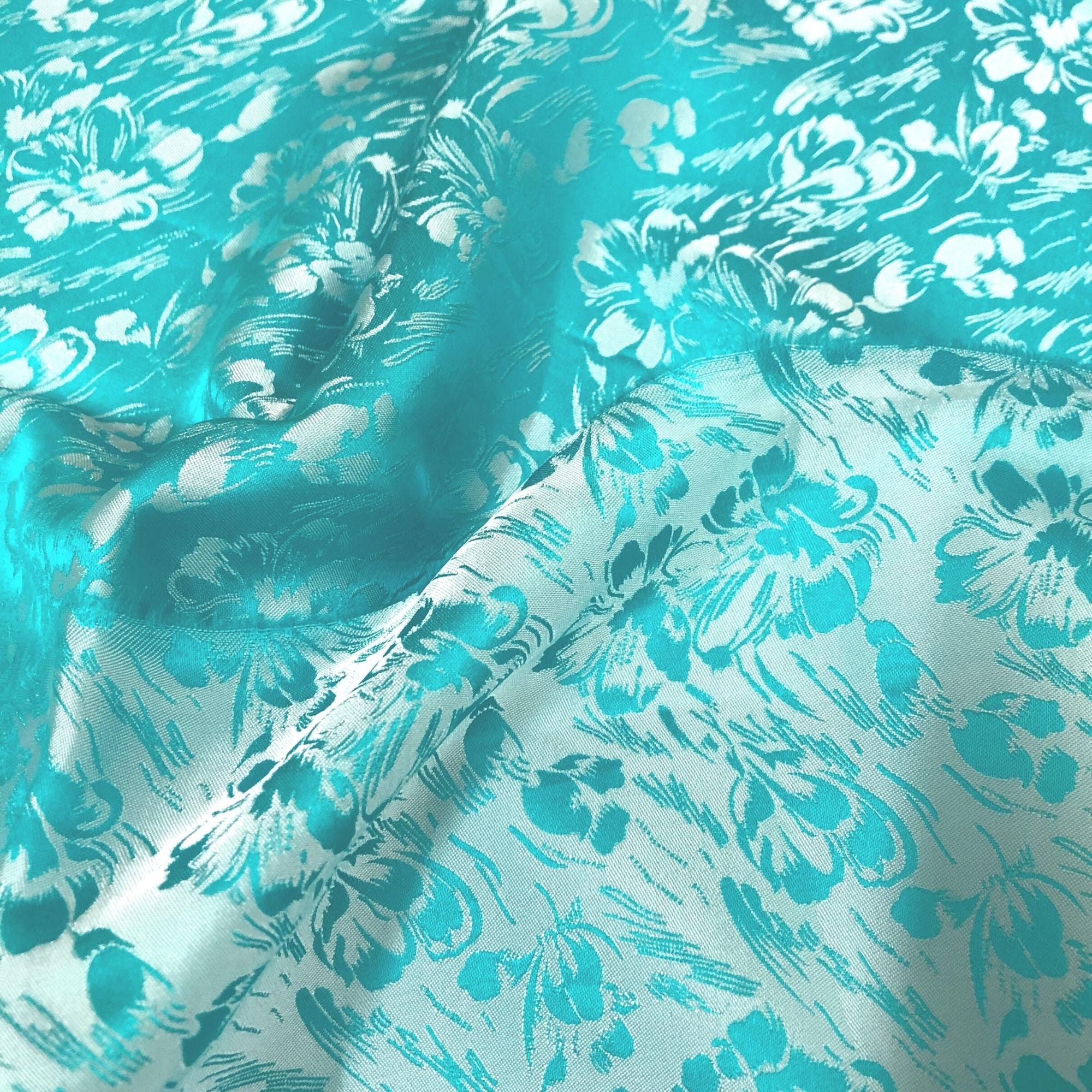 Vải Lụa Tơ Tằm Palacesilk hoa lan màu xanh may áo dài và các loại váy áo, khổ rộng 90, dệt thủ công, bền đẹp &amp; thoáng mát