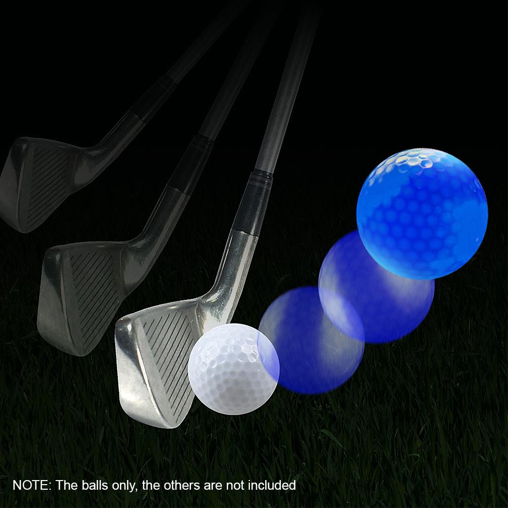 2 cái LED Bóng Golf Phát Sáng Bóng Đêm LED Bóng Golf Bóng Golf Phát Sáng