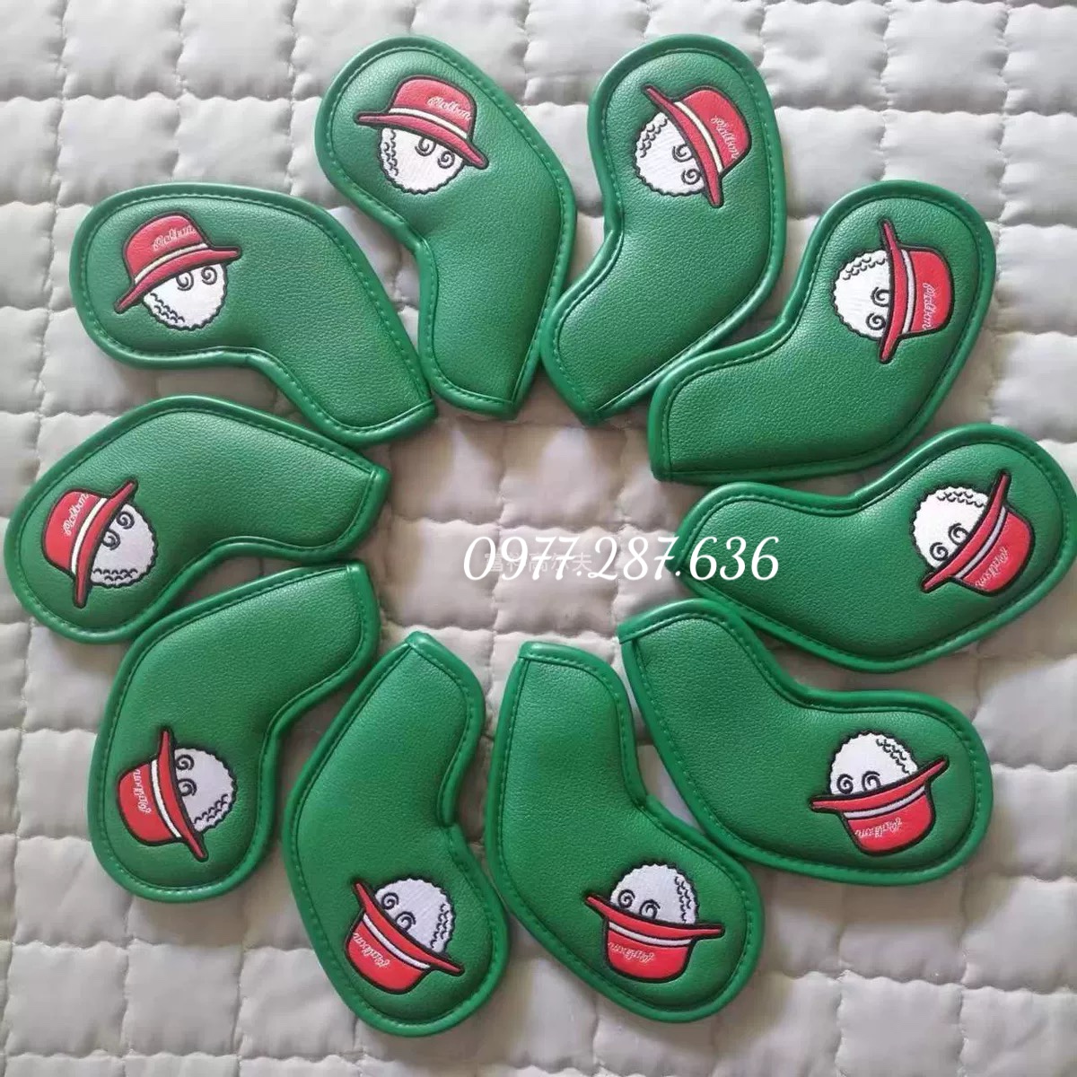 Malbon golf Set cover gậy golf Malbon bọc đầu gậy sắt da PU chống trầy xước bụi bẩn ( 10 chiếc ) BD033