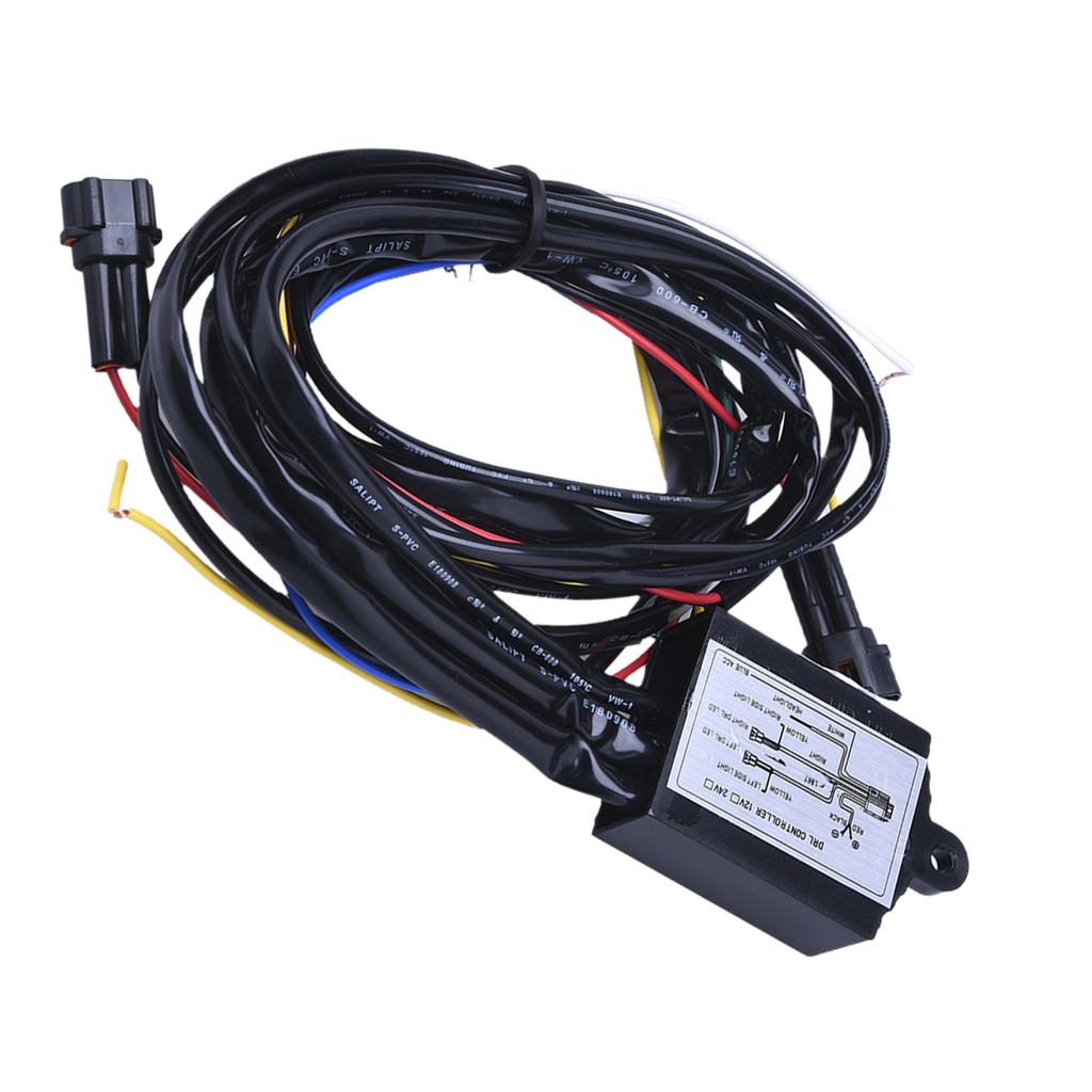2x12V Car DRL Daytime Running Light Dimmer Module Controller Harness