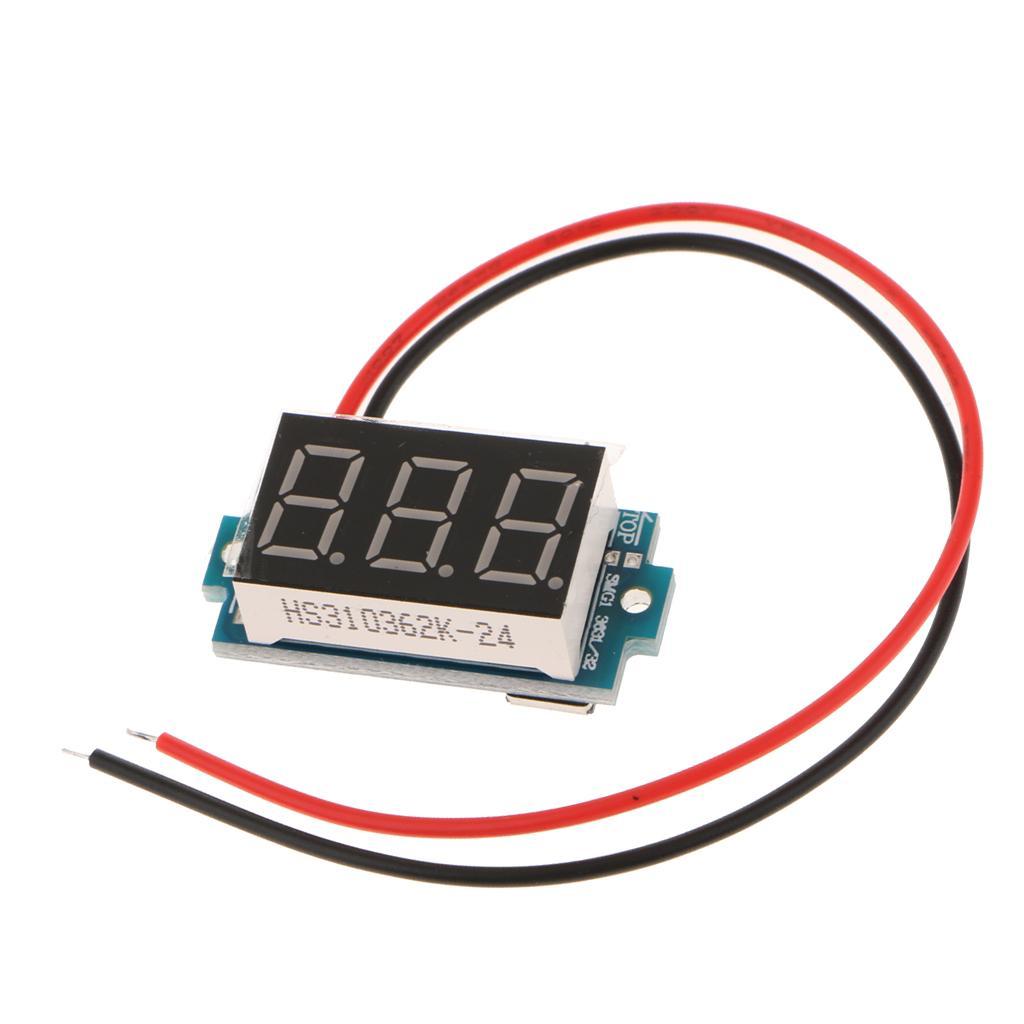 Mini Digital Voltmeter Voltage Meter, 0.36 Inch LED Display, DC 3.5-30V 20V