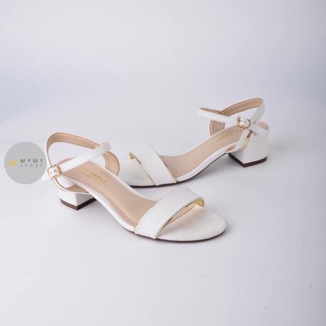 Giày sandal 3 phân thời trang phối quai ngang xi mờ tiện lợi _A09VD