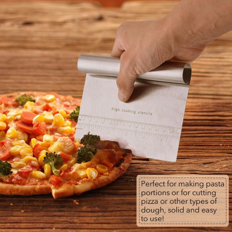 Stainless Steel Cake Scraper Pastry Cutters Baking Cake Cooking Dough Scraper Fondant Spatulas Edge DIY Baking Decorating Tools