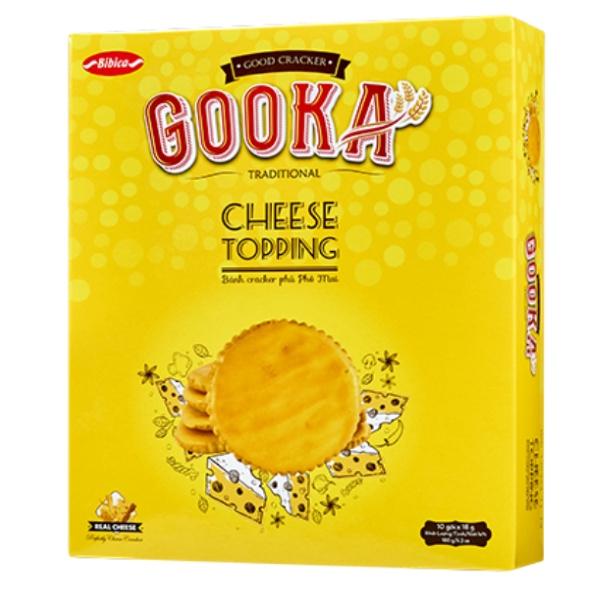 Bánh gooka cracker cheese topping HG 180 gam Bibica