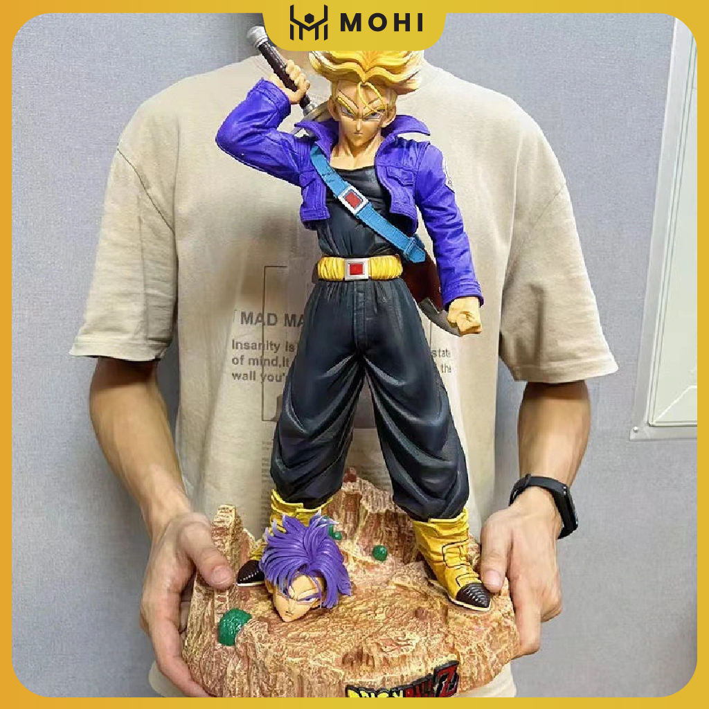 Mô Hình Trunks 2 đầu thay thế - Siêu to khổng lồ - Cao 48cm - Nặng 2.9 Kg - DragonBall - Hộp Carton