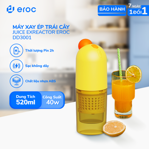 Máy Ép Chậm Cầm Tay Sạc Pin Juice Exreactor Eroc V-DD3001