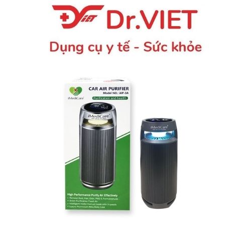 Máy lọc không khí ô tô iMedicare iAP-3A Hàng chính hãng có bảo hành, tặng kèm 1 bộ lọc không khí