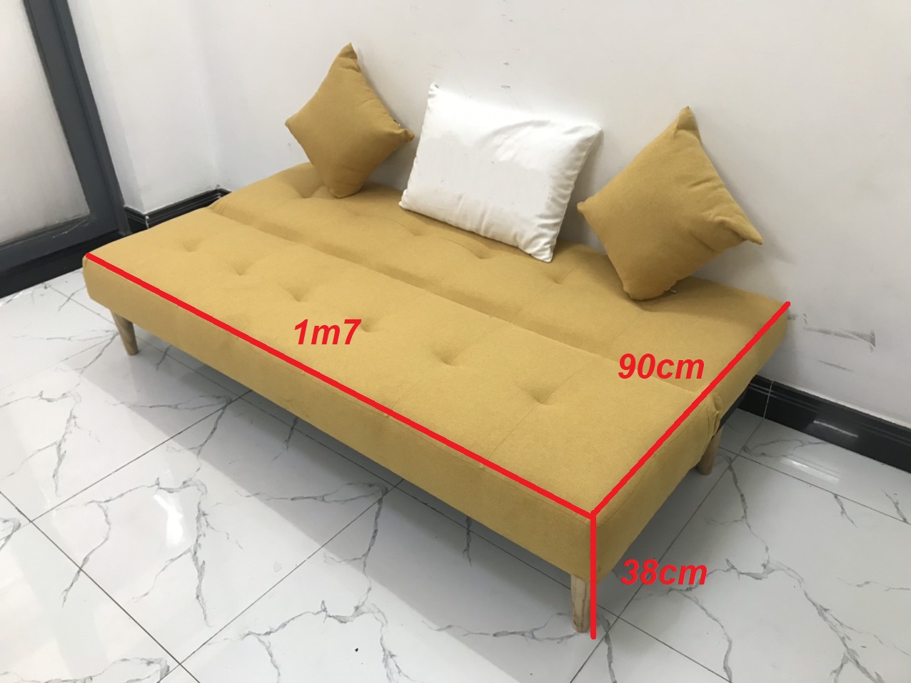 Bộ ghế sofa giường 1m7x90, sofa bed, sofa phòng khách linco11