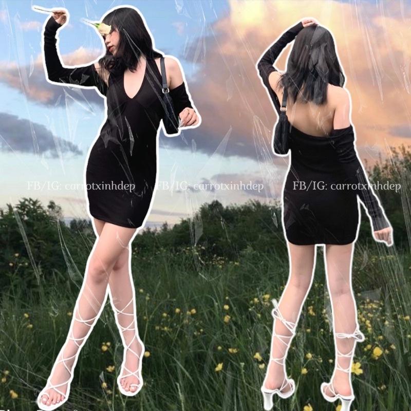 ĐẦM ÔM BODY NỮ SEXY TAY DÀI THÁO RỜI THỜI TRANG NỮ QUYẾN RŨ PHONG CÁCH HÀN QUỐC CARROTXINHDEP
