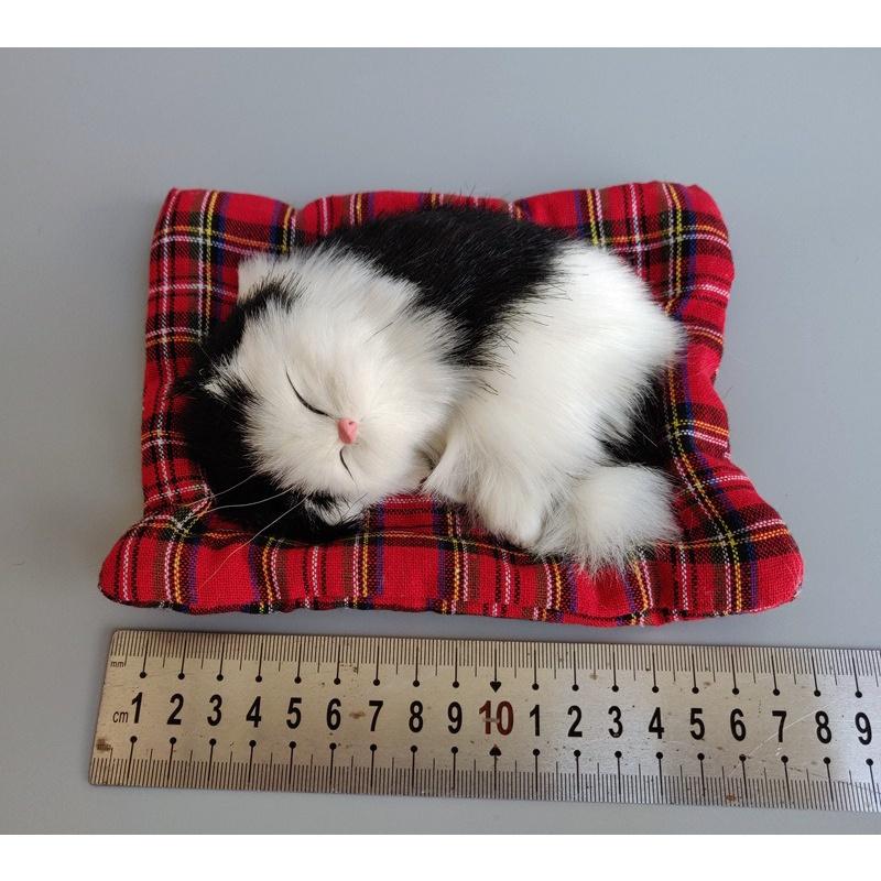 Búp bê mèo đang ngủ bằng lông nhung đáng yêu dùng cho trang trí xe ô tô cún bông