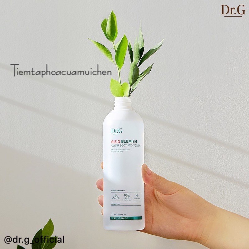 Nước Cân Bằng Dr.G 300ml Dưỡng Ẩm, Làm Dịu Da R.E.D Blemish Clear Soothing Toner 300ml