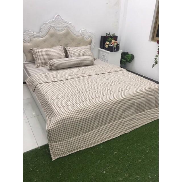 Trọn Bộ Chăn Ga Gối Cotton Hàn Quốc PLX27 Gosan Bedding dễ giặt máy không xù ưa nhìn dễ phối màu