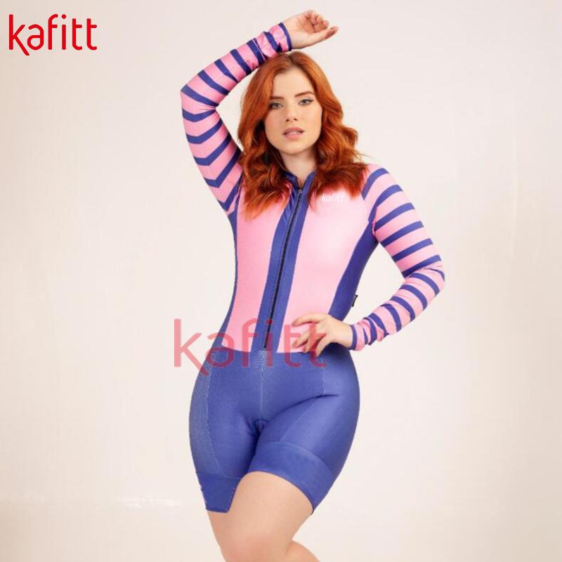 Kafitt Chuyên Nghiệp Dài Tay Nữ Đi Xe Đạp Jersey Phù Hợp Với Giày Bảo Hộ Lao Động Macaquinho Ciclismo Feminino Jumpsuit Đồng Nhất Color: kafitt20-64-9 Size: XXS