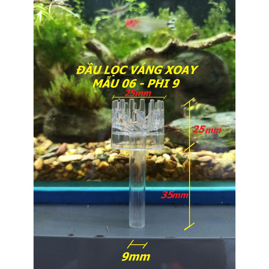 Đầu lọc váng XOAY nano Phi 9 - đầu váng xoay IN OUT LỌC VÁNG nano - IN OUT thủy sinh - shopleo