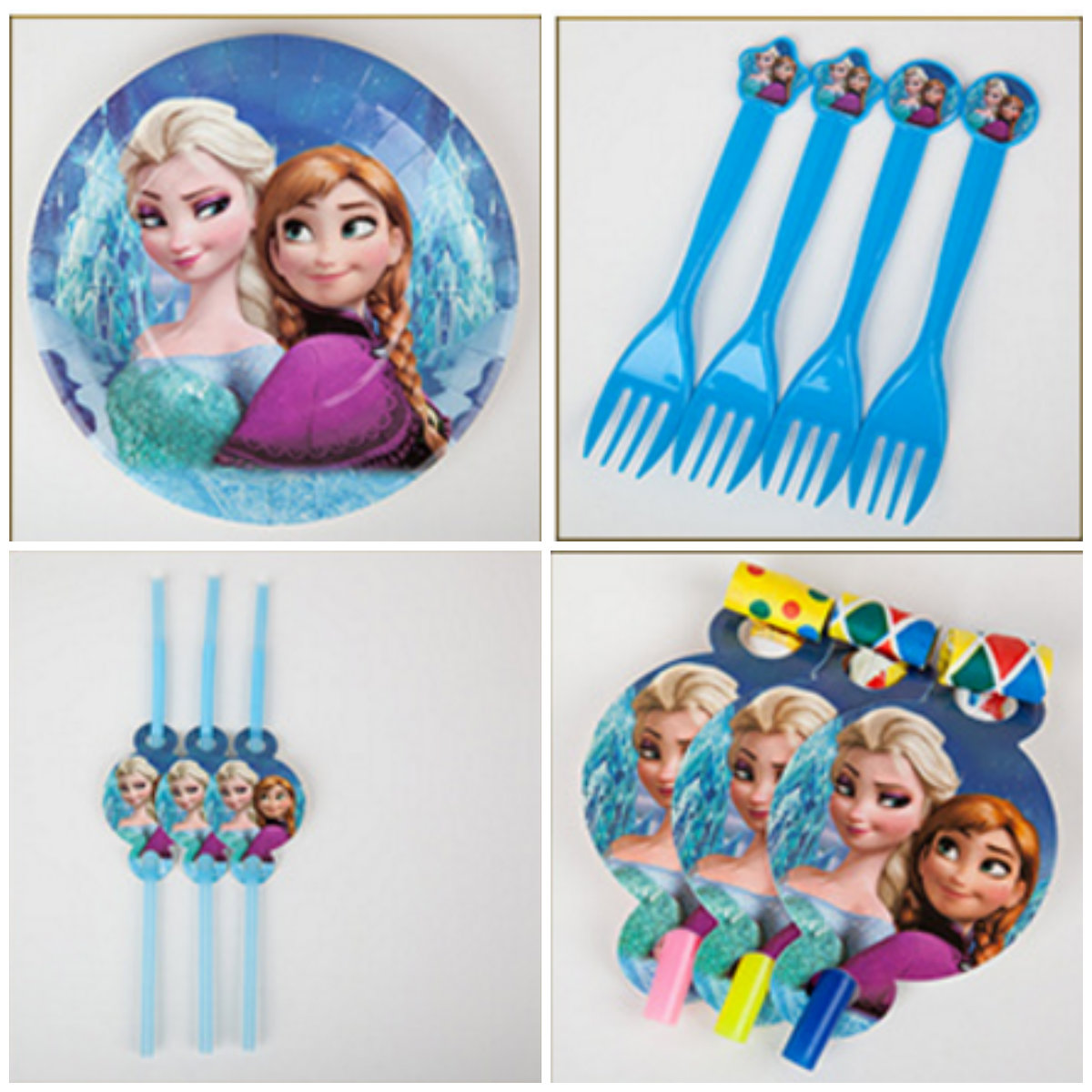 Sét trang trí sinh nhật 16 món đầy đủ cho bé gái chủ đề công chúa ELSA