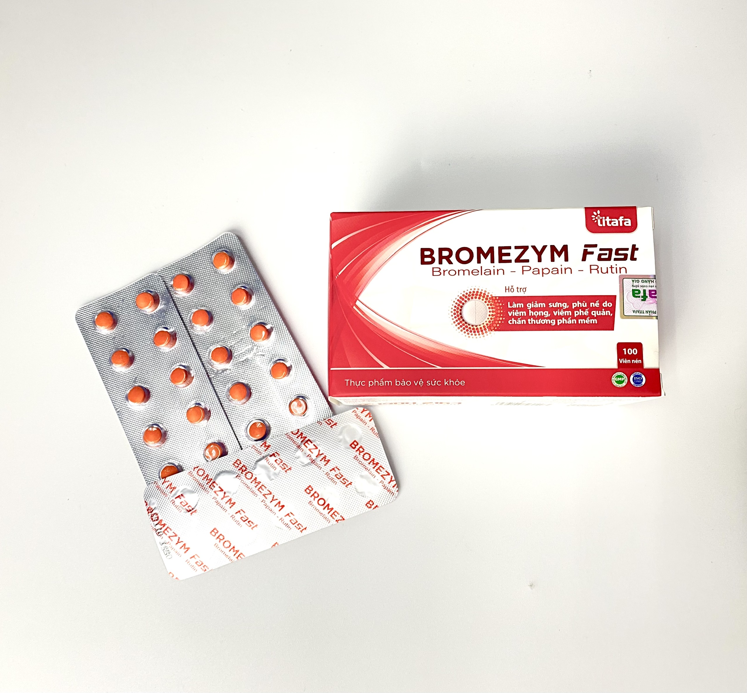 Viên uống kháng viêm, giảm sưng viêm, phù nề BROMEZYM Fast