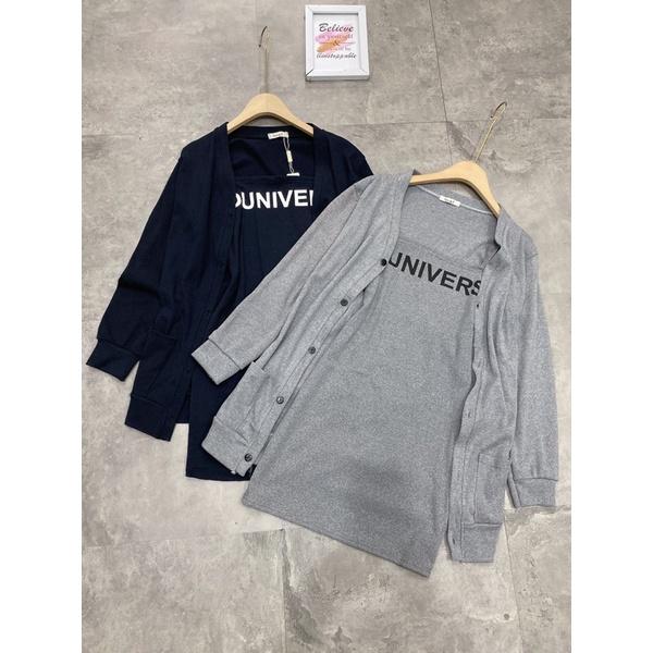 Set Váy 2 Dây Chữ Kèm Khoác Len Cá Tính Có Ảnh Thật Kèm Video