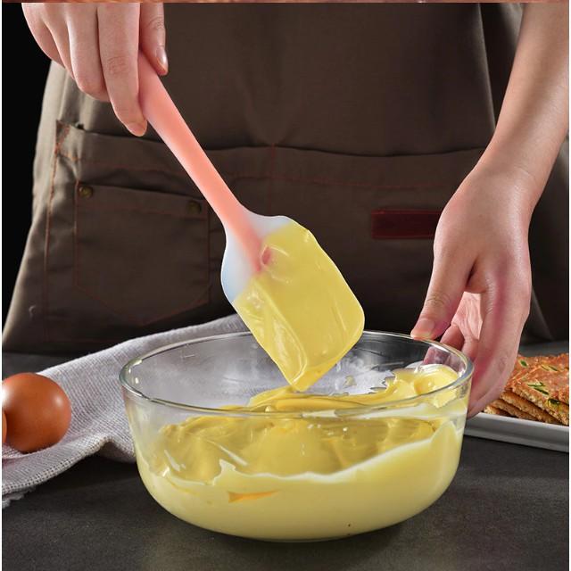 Phới Trộn Bột Spatula Silicone Chịu Nhiệt, Đúc Liền Dùng Để Đánh Bột,Trộn Bột, Vét Kem 21cm-28cm (Đúc Trong)